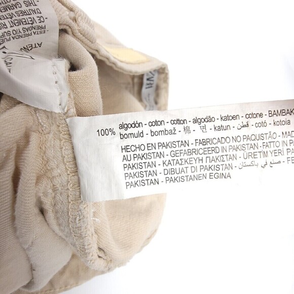 ZARA 90s Mom High Rise Tapered Ankle Cropped Jeans Womens 2 Beige Cream Denim - Picture 8 of 9